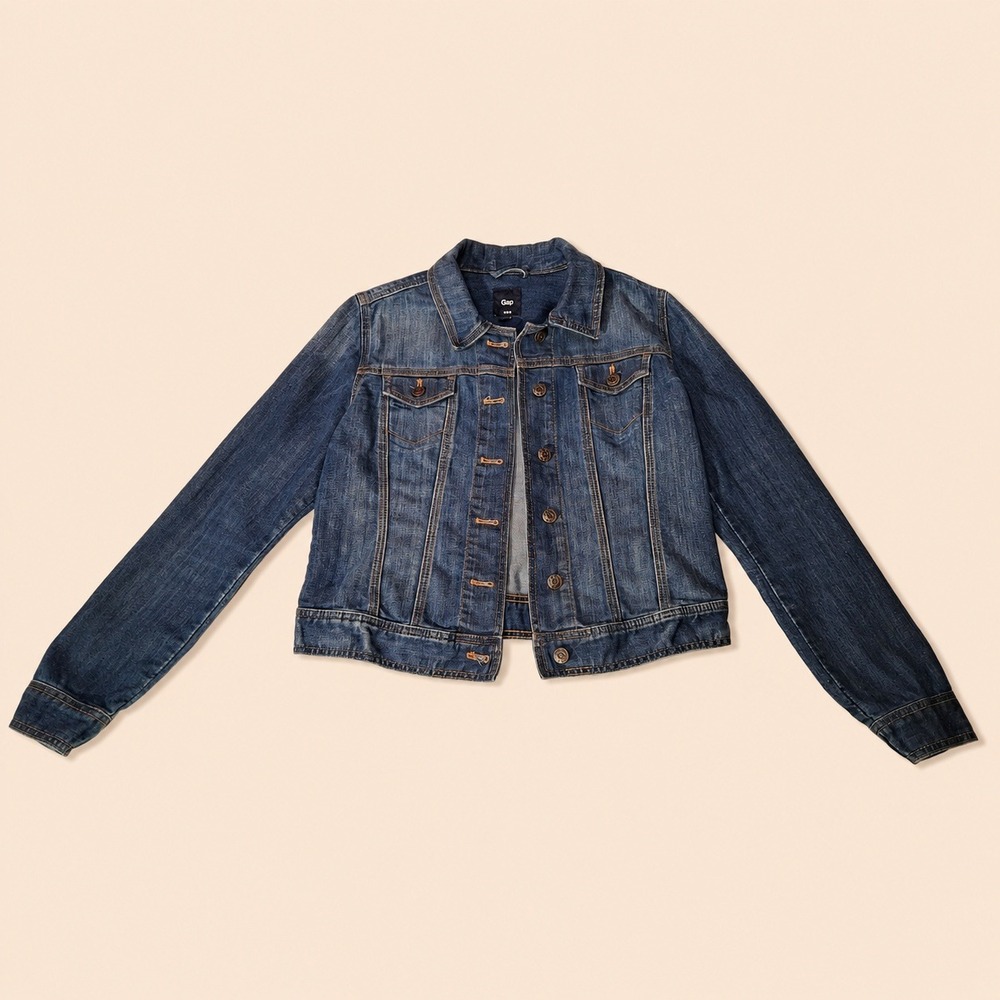 Gap Women's Blue Denim Trucker Jacket Medium